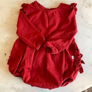 Red Ruffle Butts Bubble Romper